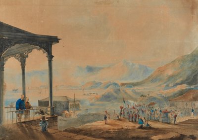 British Officers Greeting Chinese Mandarins by Unbekannt Unbekannt